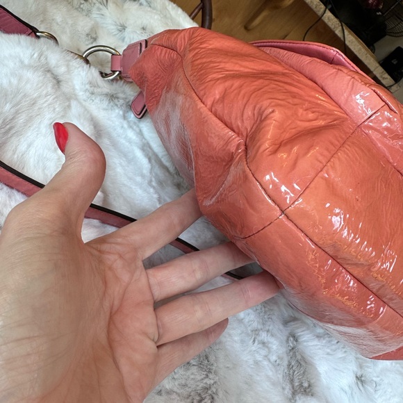 COACH 19299 KRISTIN PATENT LEATHER ROSE HOBO/CROSSBODY/SHOULDER BAG - Picture 11 of 13